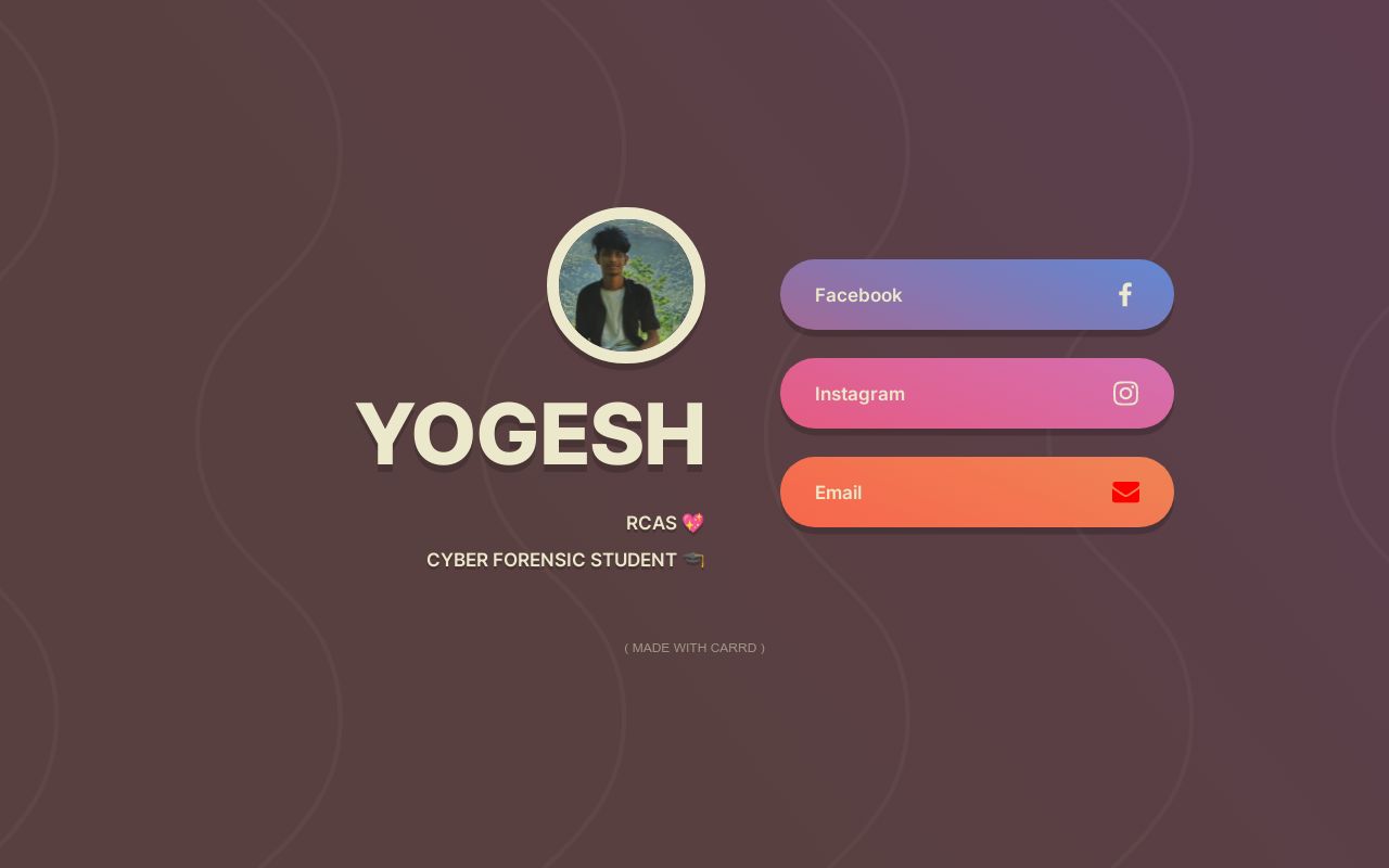 Carrd profile picture for @yogesh
